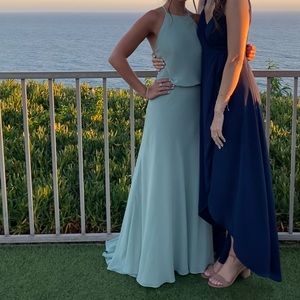 Monique Lhuillier Valerie Bridesmaids Sage Dress- worn once!